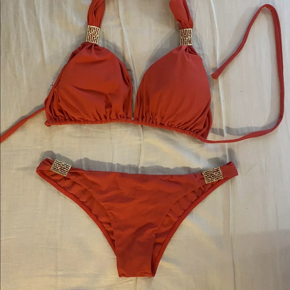 Sauvage Santorini bikini top size D bottoms xsmall